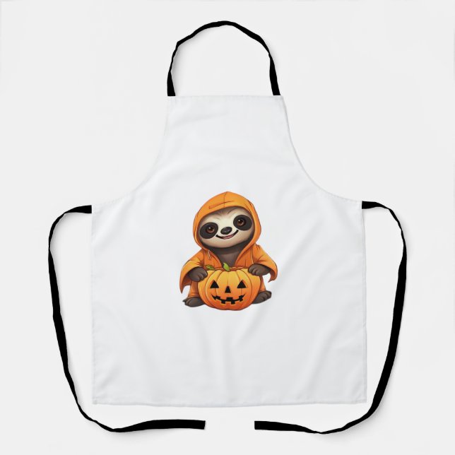 Halloween Cute Sloth Classic T-Shirt Apron (Front)
