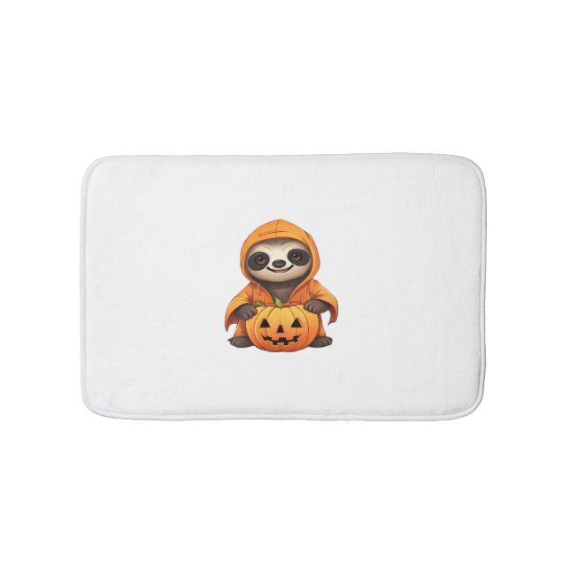 Halloween Cute Sloth Classic T-Shirt Bath Mat (Front)