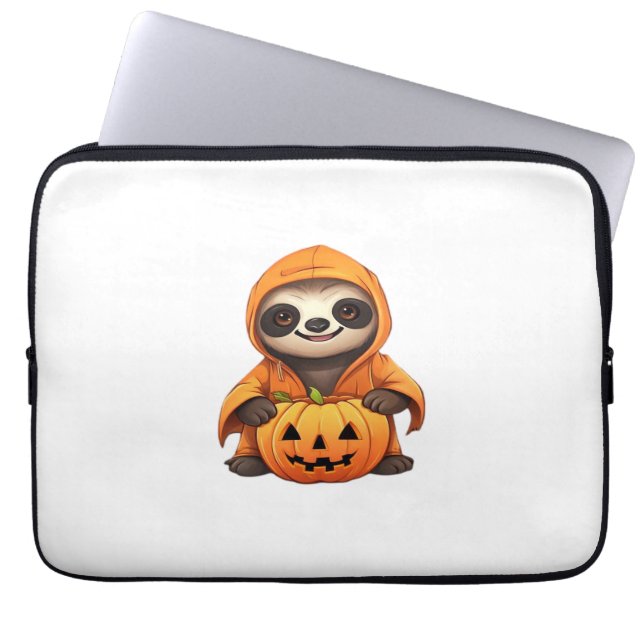 Halloween Cute Sloth Classic T-Shirt Laptop Sleeve (Front)