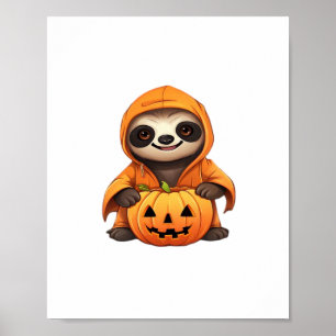 Halloween Cute Sloth Classic T-Shirt Poster
