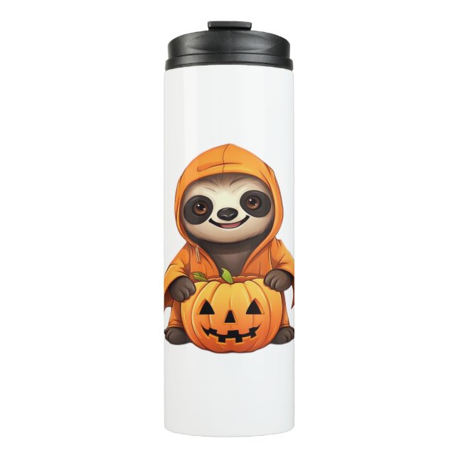 Halloween Cute Sloth Classic T-Shirt Thermal Tumbler (Front)
