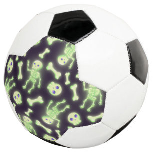 Halloween Cute Spooky Glowing Skeleton Bones Skull Football