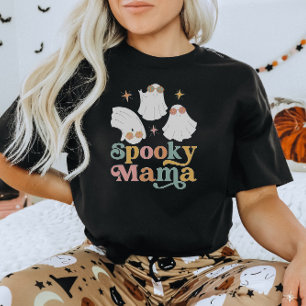 Halloween Cute Spooky Mama Retro Font T-Shirt