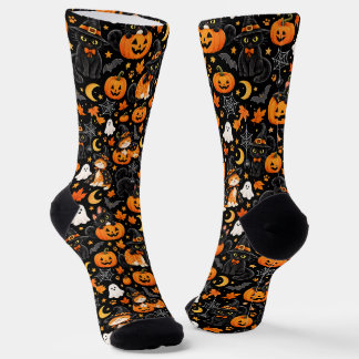 Halloween Cute Spooky Socks for Cat Lovers