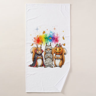 Halloween Cute Squirrels Costume Bath Towel