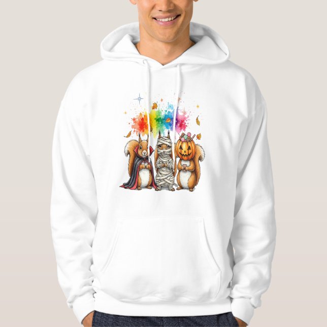 Halloween Cute Squirrels Costume Hoodie (Front)