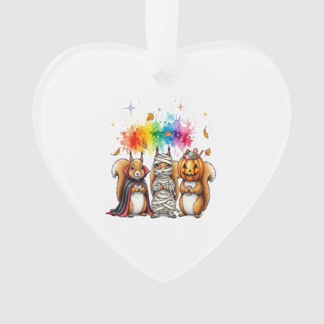 Halloween Cute Squirrels Costume Ornament (Front)