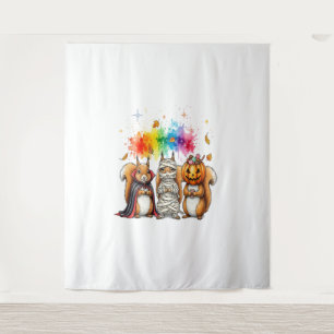 Halloween Cute Squirrels Costume Tapestry