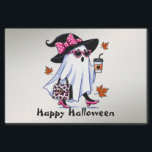 Halloween Cute Stylish Witch Ghost Coffee Cup Tissue Paper<br><div class="desc">Halloween Cute Stylish Witch Ghost Coffee Cup Tissue Paper. Unique,  beautiful,  stylish design. Easy to be personalised. Font style,  size and colours can be changed. Matching items are available.</div>