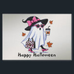 Halloween Cute Stylish Witch Ghost Coffee Cup Tissue Paper<br><div class="desc">Halloween Cute Stylish Witch Ghost Coffee Cup Tissue Paper. Unique,  beautiful,  stylish design. Easy to be personalised. Font style,  size and colours can be changed. Matching items are available.</div>