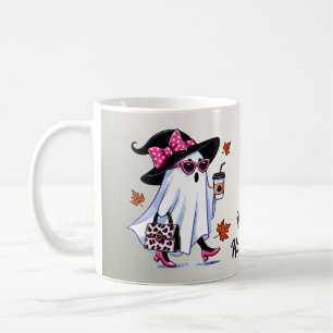 Halloween Cute Stylish Witch Ghost Sunglasses Coffee Mug