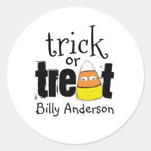 Halloween Cute Trick or Treat Funny Candy Corn Classic Round Sticker