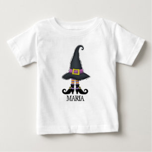 Halloween Cute Whimsical Witch Hat Shoes Baby T-Shirt