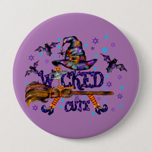 Halloween Cute Wicked Witch 10 Cm Round Badge