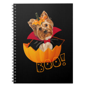 Halloween cute Yorkshire terrier dog  pumpkin Notebook