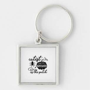 Halloween Cutest Pumpkin In The Patch Birthday Key Ring