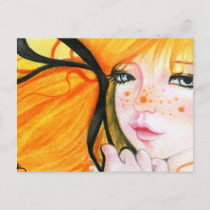 Halloween Cutie freckles Postcard