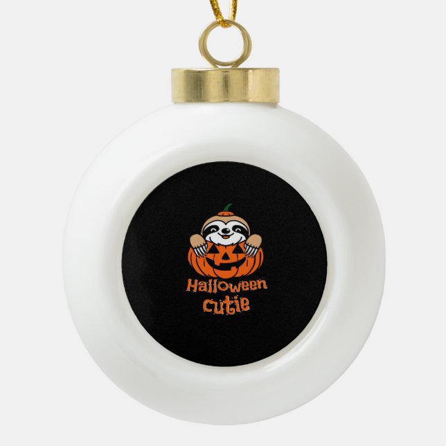Halloween cutie sloth Essential T-Shirt Ceramic Ball Christmas Ornament (Front)