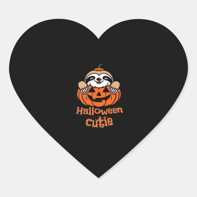 Halloween cutie sloth Essential T-Shirt Heart Sticker (Front)