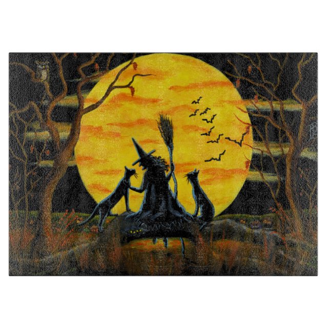 Halloween cutting board,Patience,Halloween Nears Cutting Board (Front)