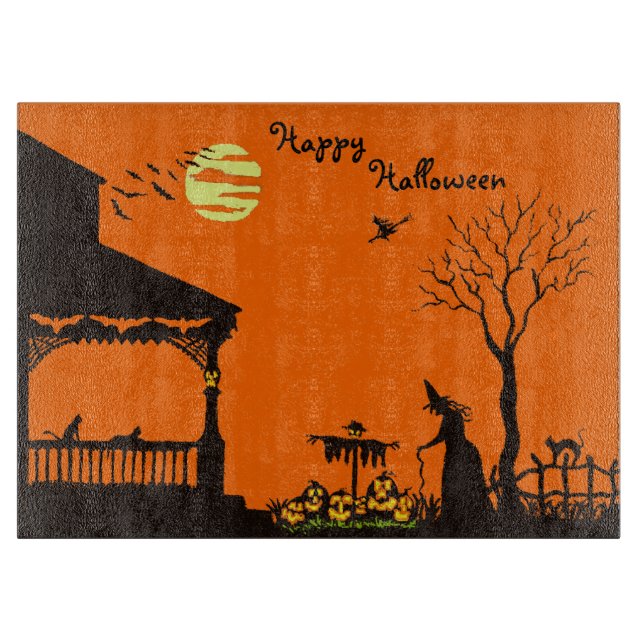 Halloween cutting board,witches,scarecrow,skull board (Front)