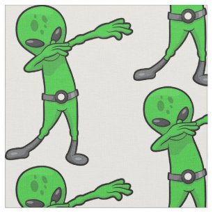 halloween dabbing alien fabric