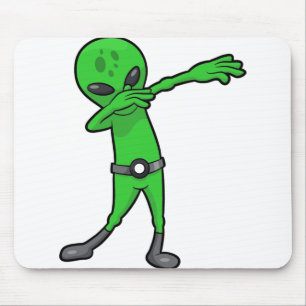 halloween dabbing alien mouse mat