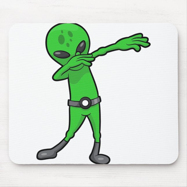 Halloween dabbing alien mouse mat (Front)