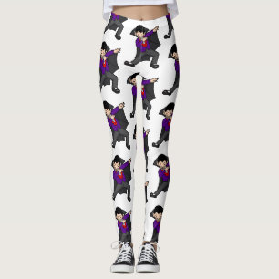 halloween dabbing dracula vampire leggings