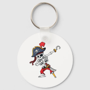 Halloween Dabbing Pirate Skeleton Fun Dab Boys Gir Key Ring