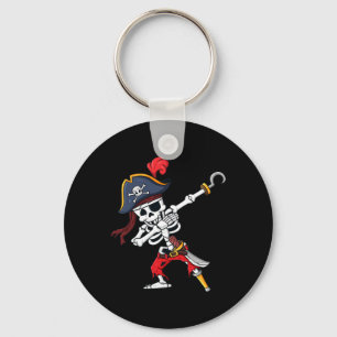 Halloween Dabbing Pirate Skeleton Fun Dab Boys Gir Key Ring
