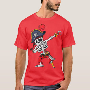Halloween Dabbing Pirate Skeleton Funny Dab Boys G T-Shirt