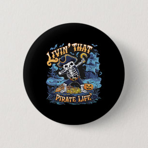 Halloween Dabbing Pirate Skeleton Simple Halloween 6 Cm Round Badge