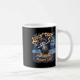 Halloween Dabbing Pirate Skeleton Simple Halloween Coffee Mug