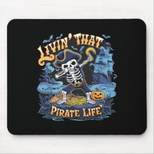 Halloween Dabbing Pirate Skeleton Simple Halloween Mouse Mat