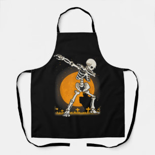 Halloween Dabbing Skeleton Costume Apron