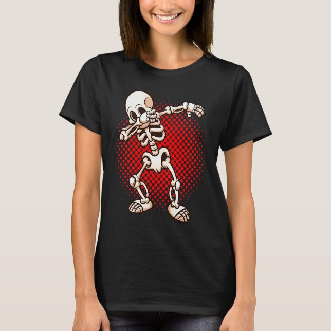 Halloween Dabbing Skeleton Dab Undead Easy Costume T-Shirt (Front)