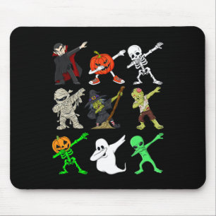 Halloween Dabbing Vampire Witch And Monsters Boys Mouse Mat