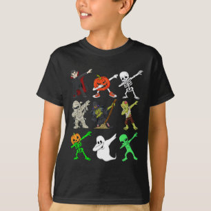 Halloween Dabbing Vampire Witch And Monsters Boys T-Shirt