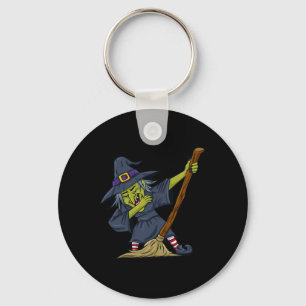 Halloween Dabbing Witch Fun Boys Girls Kids Dab  Key Ring