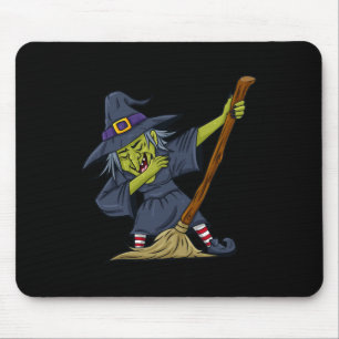 Halloween Dabbing Witch Fun Boys Girls Kids Dab Mouse Mat
