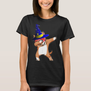 Halloween Dabbing Wizard Pitbull Puppy Dog Witch H T-Shirt