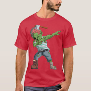 Halloween Dabbing Zombie Brain Funny Boys Men Dab T-Shirt