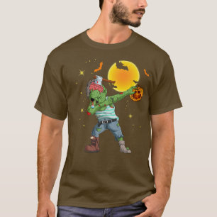 Halloween Dabbing Zombie Brain Funny Boys Men Dab T-Shirt