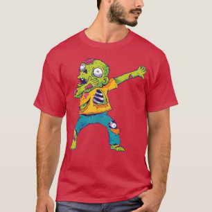 Halloween Dabbing Zombie Brain Funny For Boys Men T-Shirt