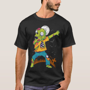 Halloween Dabbing Zombie Dab In Graveyard  Fun Und T-Shirt