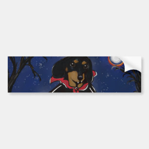 Halloween Dachshund Bumper Sticker