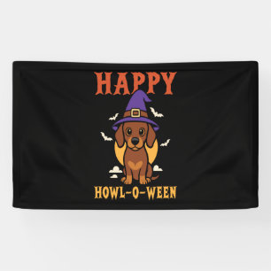 Halloween Dachshund Dog Banner