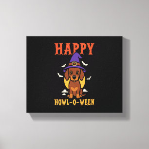 Halloween Dachshund Dog Canvas Print