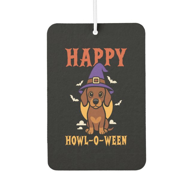 Halloween Dachshund Dog Car Air Freshener (Front)